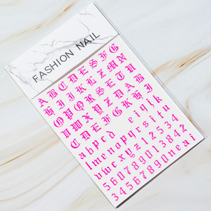Calcomanía Autoadhesiva 3D con Diseño de Letras Inglesas Antiguas de 10x8 cm, Decoración DIY, Herramientas de Manicura, Adhesivo para <span class=keywords><strong>Uñas</strong></span> - Product Image 6
