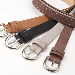 <span class=keywords><strong>Ceinture</strong></span> vintage western pour <span class=keywords><strong>femme</strong></span>, <span class=keywords><strong>ceinture</strong></span> en cuir PU, daim, velours, avec boucle en alliage, largeur 2,8 cm, pour jeans - Product Image 3
