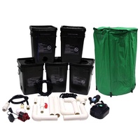 Systèmes de culture hydroponique en serre 27L 4 pièces, modèle DWC-04, seaux hollandais en plastique PP, fournitures de jardinage durables 5 ans