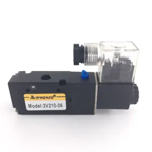 Válvula solenoide de airtac tipo 3v210, série dc12v 24v, ac110v ac220v, controle pneumático