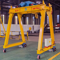 Grue portique mobile pliable 2 tonnes à hauteur réglable avec palan électrique CE ISO pour atelier