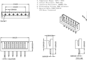 छेद 12 स्थिति 2.50 मिमी हेडर के माध्यम से केबल वायर कनेक्टर हेडर - Product Image 3