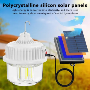 Lampe de camping solaire portable IP65 étanche pour l'extérieur, lampe LED pour tente, ampoule solaire de jardin, ampoule rétro en tungstène - Product Image 6