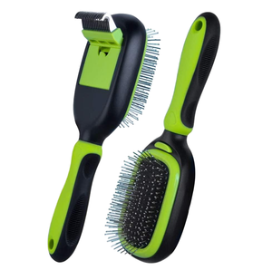 Set di Spazzole per Toelettatura Animali Domestici 5 in 1 in Acciaio Inossidabile, Strumento per Rimozione Peli con Pettine a Spilli e Spazzola per Cani - Product Image 1