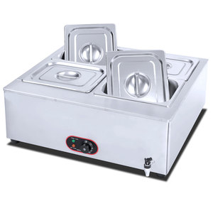 โต๊ะอุ่นอาหารไฟฟ้าแบบ Bain Marie 6 ช่อง พร้อมระบบทำความร้อนที่เสถียร สำหรับบุฟเฟ่ต์และงานจัดเลี้ยง ลดราคาพิเศษ - Product Image 5