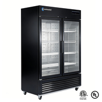 Réfrigérateur de présentation de viande en acier inoxydable pour restaurant, pour affinage à sec du bœuf, refroidissement par air, dégivrage automatique, 2 portes, contrôle numérique