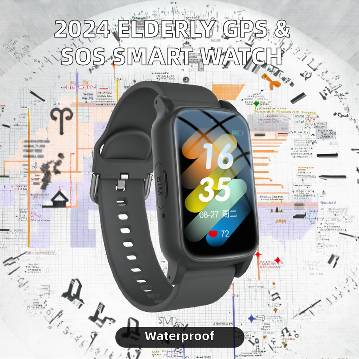 2024 GPS Smart Watch for Elderly Fall Detection & SOS Video Call ...
