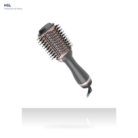 Brosse coiffante à air chaud 1000W avec moteur DC, 3 vitesses, fonction air froid, ionique, volumisante, brosse ronde, cordon rotatif à 360°, protection contre la surchauffe
