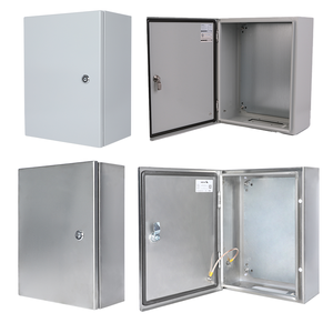 ตู้ควบคุมไฟฟ้าสแตนเลสเหล็กสีเงินยี่ห้อ Saipwell พร้อมสวิตช์และแหล่งจ่ายไฟ - Product Image 4