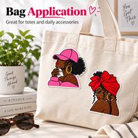 Patchs brodés personnalisés pour femmes afro-américaines, appliques en tissu à thermocoller pour vêtements et vestes