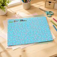 Autocollant en tissu bleu à motif de dessin animé, le plus vendu - Auto-adhésif et amovible pour la décoration intérieure avec forme personnalisée