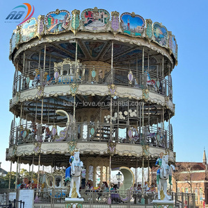 Grand carrousel extérieur avec 96 places, manège classique pour parcs d'attractions, centres de divertissement et places de ville - Product Image 6