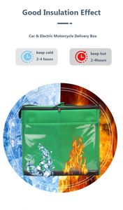 Bolsa Térmica Aislante Verde para Picnic, 36x25x33cm, Portátil, para Alimentos, Uso en Exteriores, Venta al Por Mayor - Product Image 2