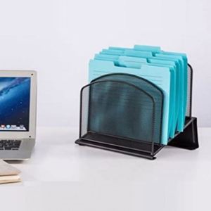 5 Section Office Desktop Document Sorter Desk <b>File</b> Holder the Mesh Collection, Inclined <b>File</b> Rack Office Desk <b>Organizer</b> - Product Image 4