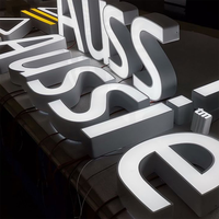 Enseigne commerciale extérieure en 3D, enseigne de magasin, enseigne de commerce, lettres en relief éclairées par l'avant, enseigne en lettres en relief fabriquée, éclairage LED interne