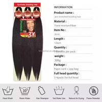 Vente en gros Tresse facile style Afro Yaki 3X pré-étirée 26 pouces extensions de cheveux synthétiques pour femmes noires à tresser au crochet