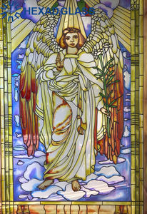 Fenêtre d'église en <span class=keywords><strong>verre</strong></span> teinté creux isolant trempé laminé Leadlight fenêtres en mosaïque d'entrée colorées pour la décoration - Product Image 5