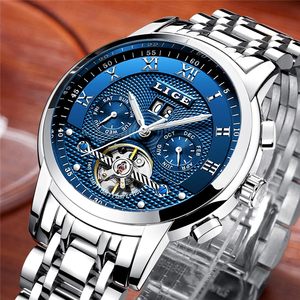 <span class=keywords><strong>Reloj</strong></span> de Pulsera <span class=keywords><strong>Lige</strong></span> Último Modelo 9841, <span class=keywords><strong>Reloj</strong></span> Mecánico Automático de Moda, Marca Superior, Estilo Casual para Hombre, Resistente al Agua, Relogio - Product Image 2