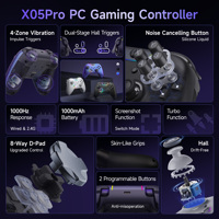 Contrôleur de jeu EasySMX X05 Pro avec déclencheur Hall à deux étages, manette de jeu PC avec manettes à effet Hall, 2 boutons programmables