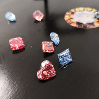 Diamants en vrac de couleur fantaisie cultivés en laboratoire certifiés IGI, forme poire, bijoux DCVD HPHT