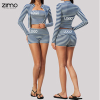 Ensemble de yoga 3 pièces écologique, côtelé, rayé, short, veste, Spandex/Polyester, respirant, léger, grande taille, taille mi-haute