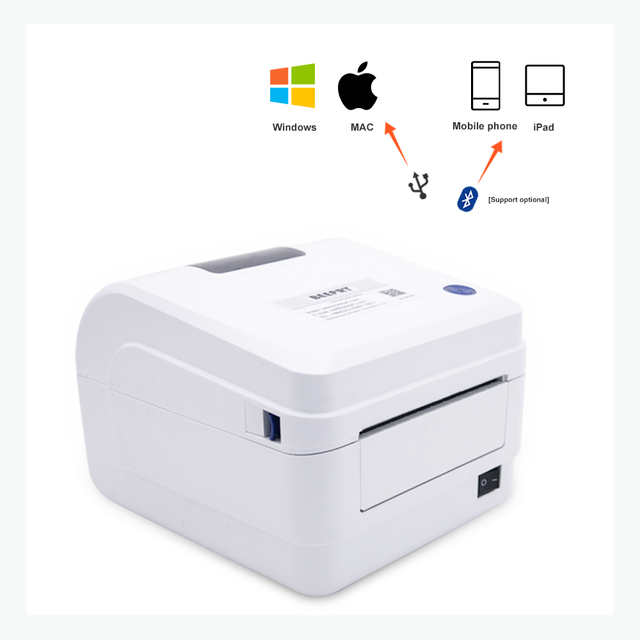 4*6 110mm Thermal Label Printer Shipping Address Label Printer Sticker QR Code Printer With Blue-tooth for Express