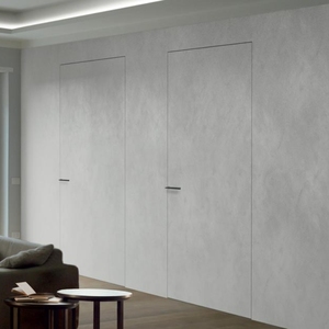 Porte intérieure en bois à noyau solide invisible cachée de haute qualité Porte sans cadre en bois massif surdimensionnée - Product Image 4