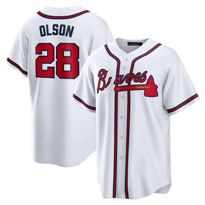 2025 Herren Weißes Atlanta Braves Heim-Baseballtrikot | Maßgeschneiderte Gestickte Logos | Uniformen - Product Image 6