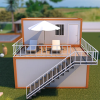 Maison conteneur préfabriquée en acier, modulaire, pour bureau, hôtel, appartement, villa, maison, avec 2 à 6 chambres, salle de bain et cuisine