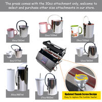Mug droit à sublimation en acier inoxydable, isolé sous vide, pour presse à chaud, manuel et électrique 110/220V, nouveau cadeau d'affaires