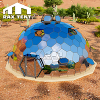 RAXTENT Maison dôme igloo en verre géodésique de 10m avec fenêtre en verre électrique pour l'observation des étoiles et la ventilation