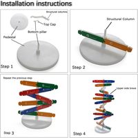Modelo de ADN, Modelo de Doble Hélice, Componente de Genes Humanos, Kit Molecular de ADN, Modelo Creativo de Espiral Doble para Ciencia