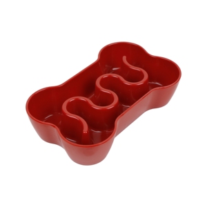 Gamelle anti-glouton pour chien, forme arrondie, en plastique, motif uni, design anti-obésité pour un contrôle sain du poids, alimentation des animaux de compagnie - Product Image 4