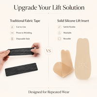 En gros, Bandes adhésives pour poitrine en silicone respirant, réutilisables, effet liftant, pour robes dos nu et décolletés plongeants, Marque privée