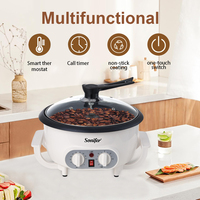 Sonifer SF-3561 Vente en Gros Utilisation Domestique 220V Machine à Popcorn Antiadhésive Multifonctionnelle Contrôle de Température Torréfacteur Électrique à Grains de Café