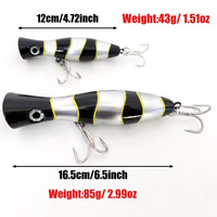 Leurre artificiel en acier inoxydable en forme de marteau, type Wave Crawler, 43g/85g, pour la pêche en mer au bar et en bateau