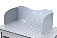 Mesa de Cocina Plegable de Aluminio para Exteriores, Portátil, para Asar, Hacer Picnic, Acampar, con Organizador de Almacenamiento