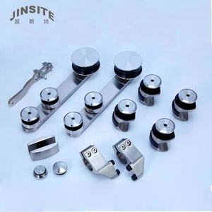 Perangkat keras pintu geser kaca tanpa bingkai desain Modern Eropa SS304/316 baja tahan karat kapasitas beban 150kg untuk pintu jendela - Product Image 2