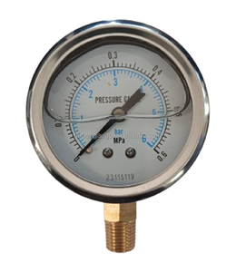 DN65 63mm 2.5 인치 반경 방향 세미 스테인리스 스틸 압력 게이지, 0.1 ~ 100Mpa 범위 - Product Image 1