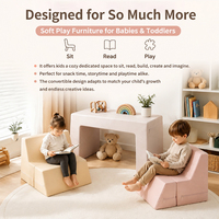 Ensemble de canapés modulaires commerciaux en mousse haute densité pour tout-petits, table-canapé pour enfants, idéal pour les projets de maternelles et garderies