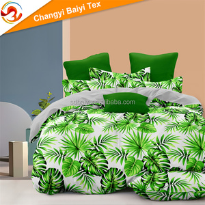 Offre Spéciale – Parure de Lit 4 Pièces en Polyester Imprimé Dispersé Motif Plantes Tropicales – <span class=keywords><strong>2</strong></span> Draps et <span class=keywords><strong>2</strong></span> Taies d'Oreiller – Venezuela - Product Image 6