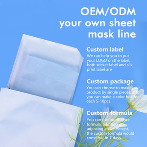 Masque facial en feuille de réparation de la peau Ghk-cu avec logo personnalisé, prix d'usine, masque facial en feuille de peptide de cuivre bleu - Product Image 2