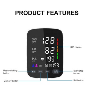 Chuyên Nghiệp Tự Động Kỹ Thuật Số Trên Cánh Tay Huyết Áp Monitor Lớn LED Hiển Thị Thiết Bị Y Tế BP Monitor - Product Image 4