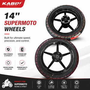 Kenda 14inch Model 90 Super Motorcycle Front/Rear <b>Wheels</b> Gears Sprockets New Tire Casing Black 1 Year Warranty for - Product Image 1