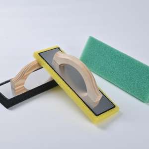 Fleuron carré jaune de qualité industrielle avec manche en bois pour travaux de maçonnerie, directement de l'usine - Product Image 3