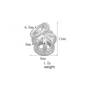 A3082 Fashion 925 Sterling Silver Charm Kalung Liontin Mahkota Tengkorak untuk Pembuatan Perhiasan Diy Grosir - Product Image 5