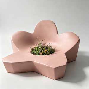 Modern Fiberglass Tree Surround Stool Eco Friendly Outdoor <b>Benches</b> for Garden Hotel Campus - Product Image 5