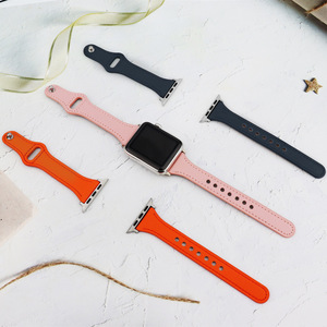 <span class=keywords><strong>Bracelet</strong></span> fin de rechange en <span class=keywords><strong>cuir</strong></span> véritable pour femmes, avec boucle inversée, pour iWatch série SE 6 5 4 3 2 1, pour <span class=keywords><strong>apple</strong></span> <span class=keywords><strong>watch</strong></span> - Product Image 4