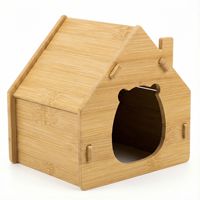 Maison et cachette en bambou pour hamster, petite villa imperméable pour hamster syrien, abri pour petits animaux