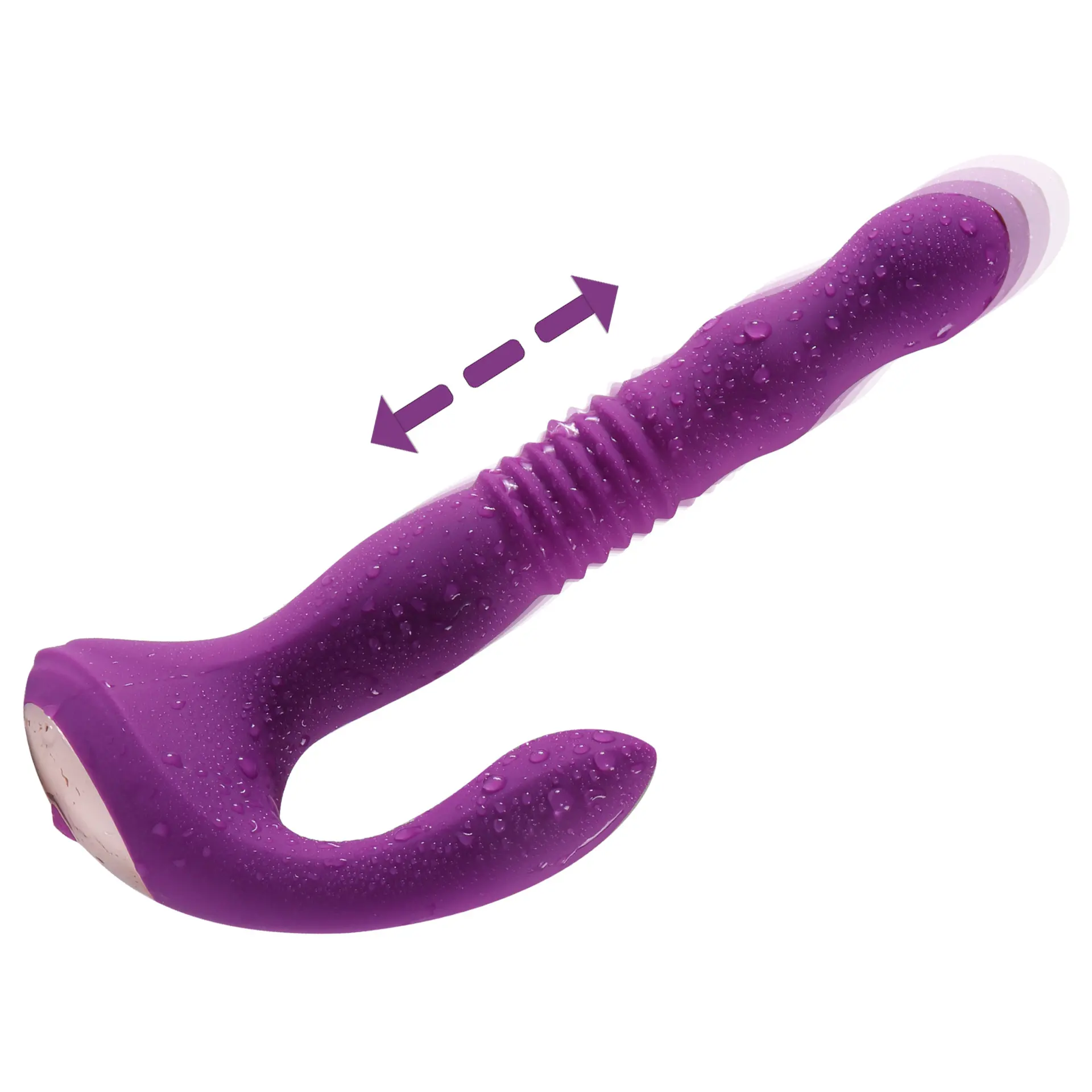 Oem Odm Elektrische Telescopische Vrouwen Trillen Dildo Vibrator Voor Vrouwen Anale Plug 10 Inch